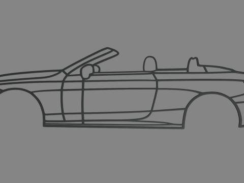 मर्सिडीज बेंज सीएलई कैब्रियो वॉल सिल्हूट 3D मॉडल