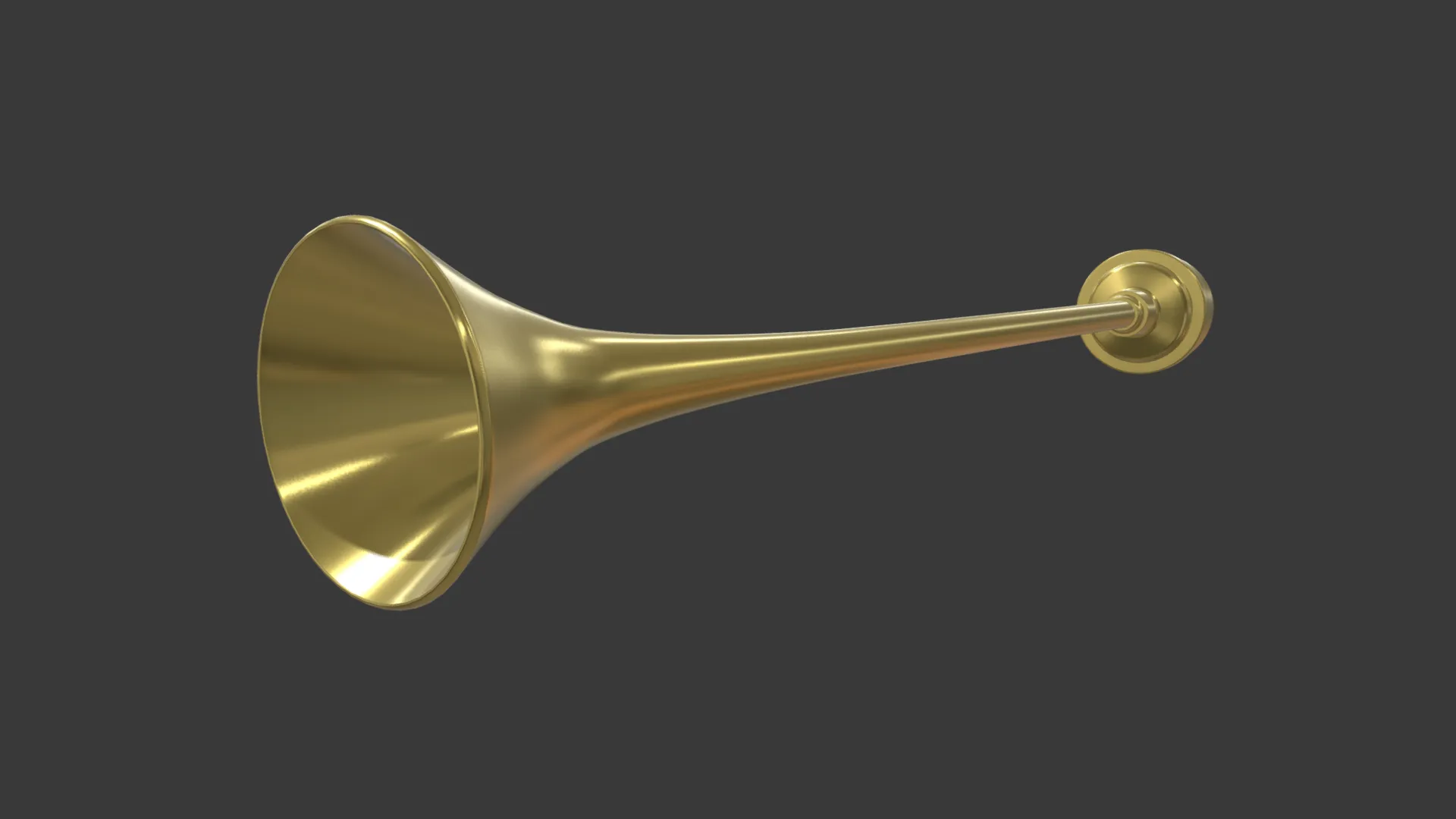 Trumpet Horn 01 3D Model .c4d .max .obj .3ds .fbx .stl .blend 