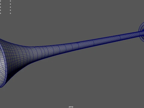 Trumpet Horn 01 3D Model