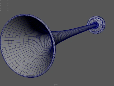 Trumpet Horn 01 3D Model