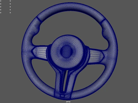 Steering Wheel Car 010 3D Model