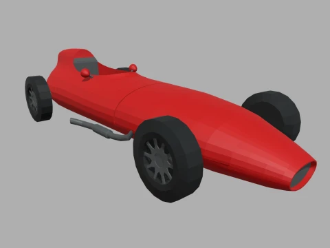 Low-Poly-Formel-1-Auto 02 3D Modell