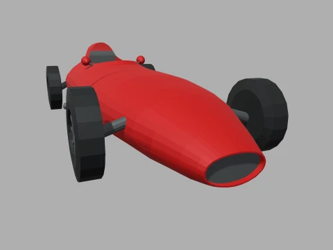 Low Poly Formula 1 Car 02 3D Model