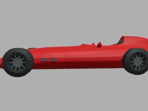 Low Poly Formula 1 Car 02 3D Model
