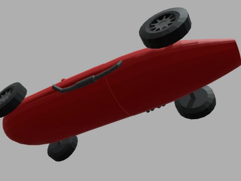 Low Poly Formula 1 Car 02 3D Model