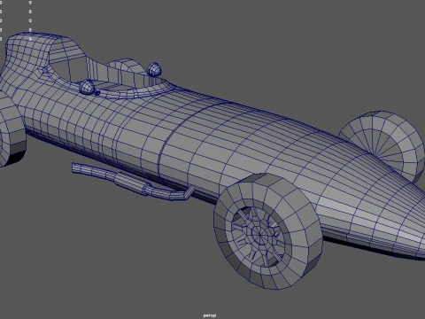 Low Poly Formula 1 Car 02 3D Model