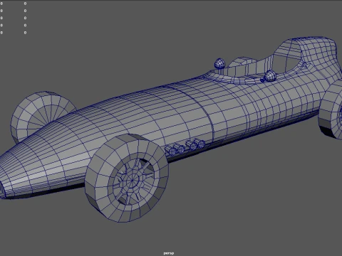 Low Poly Formula 1 Car 02 3D Model