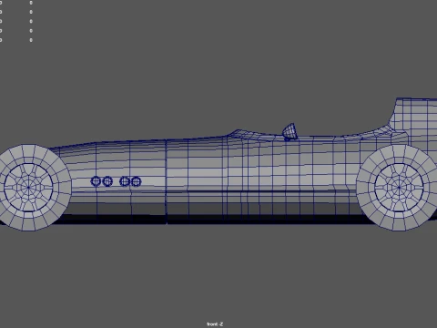 Low Poly Formula 1 Car 02 3D Model