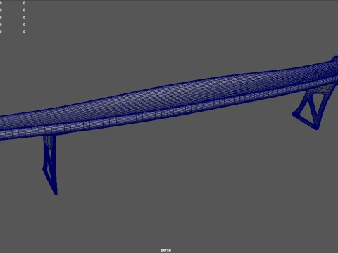 Car Spoiler 026 3D Model