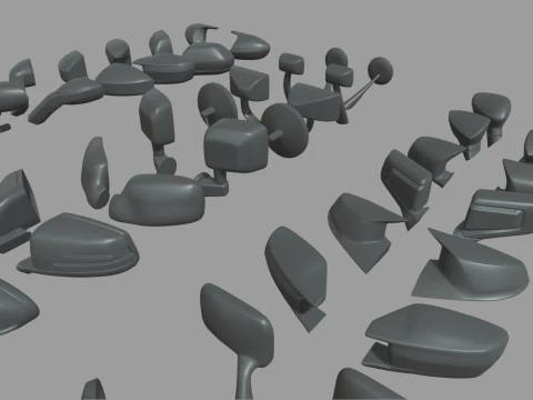 Mega Car Mirror Pack 01 3D Model