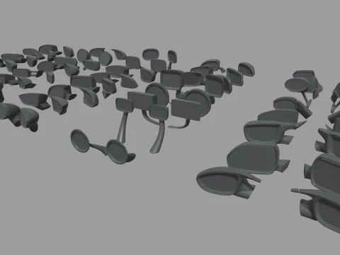 Mega Car Mirror Pack 01 3D Model