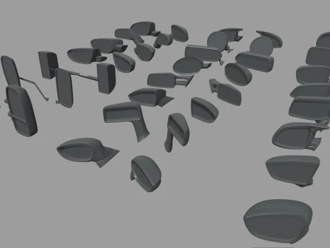 Mega Car Mirror Pack 01 3D Model