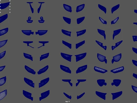 Mega Car Mirror Pack 01 3D Model