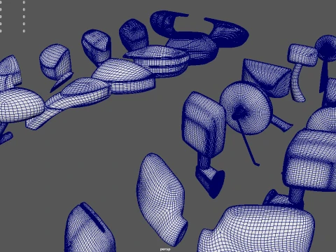 Mega Car Mirror Pack 01 3D Model