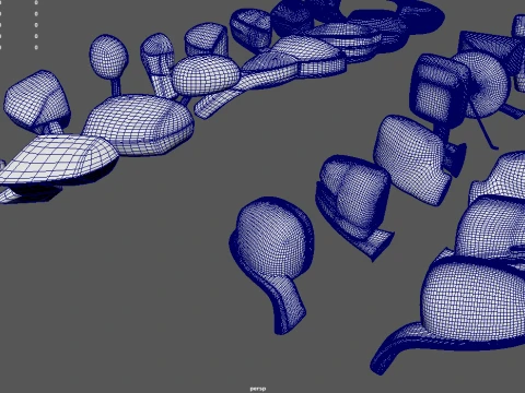 Mega Car Mirror Pack 01 3D Model
