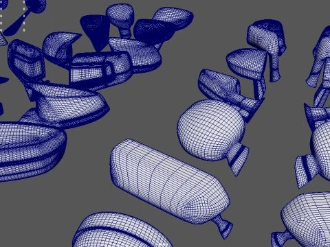 Mega Car Mirror Pack 01 3D Model