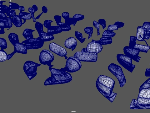 Mega Car Mirror Pack 01 3D Model