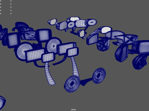Mega Car Mirror Pack 01 3D Model