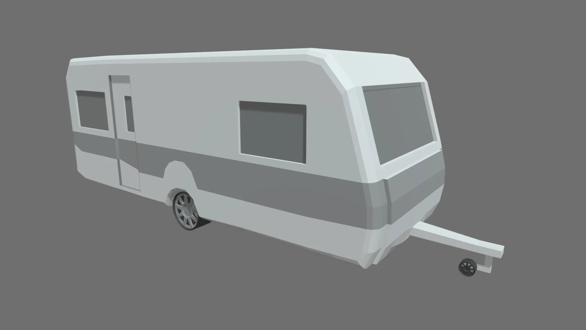 Low Poly Large Caravan 01 3D Model .c4d .max .obj .3ds .fbx .stl .blend 