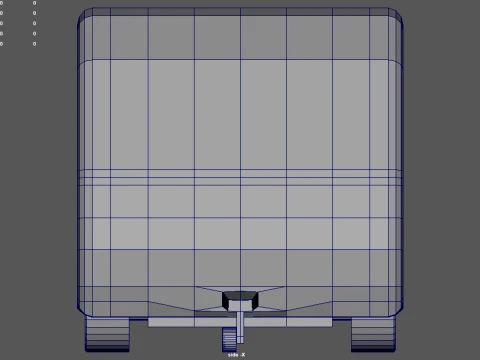 Low Poly Large Caravan 01 3D Model
