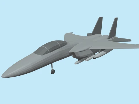 Low Poly Fighter Plane Jet 01 3D मॉडल