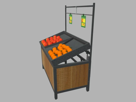 Fruit Stand 01 3D Model