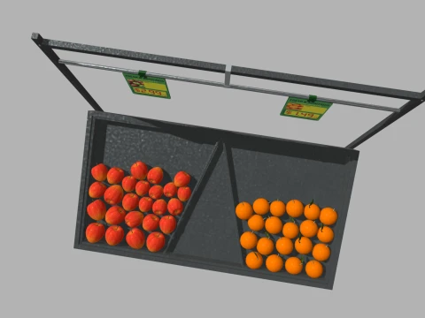 Fruit Stand 01 3D Model