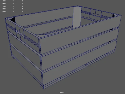 Fruit Box 01 3D Model