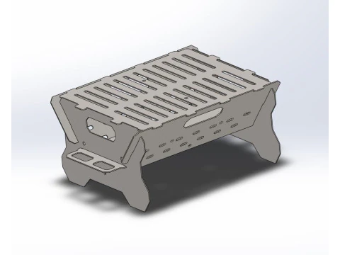PORTABLE BBQ BARBECUE FIRE 3D Model