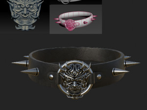 Oni choker necklace Modelo 3D
