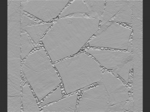 Walkway composed of flat floor tiles and stones 3d scan Modelo 3D