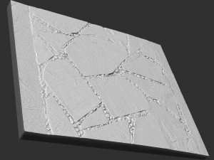Walkway composed of flat floor tiles and stones 3d scan Modelo 3D
