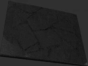Walkway composed of flat floor tiles and stones 3d scan 3D Model