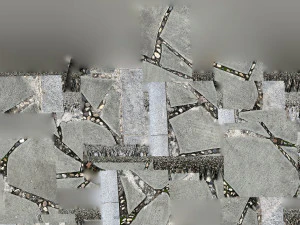 Walkway composed of flat floor tiles and stones 3d scan 3D Model
