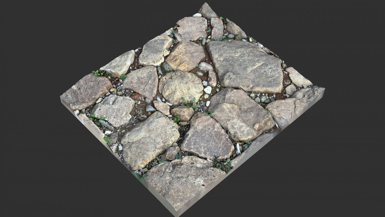 The ground made of stone 3d scan 3D Model .c4d .max .obj .3ds .fbx .stl .blend 