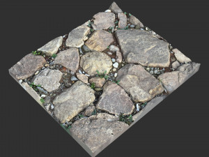 The ground made of stone 3d scan Modèle 3D