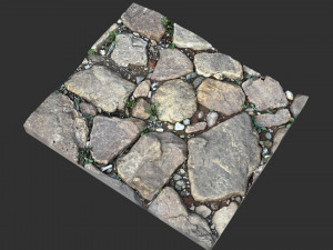 The ground made of stone 3d scan 3D 模型