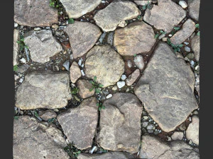 The ground made of stone 3d scan 3D Model