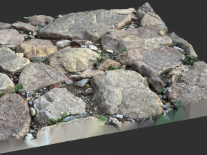 The ground made of stone 3d scan 3D 模型