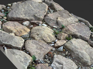 The ground made of stone 3d scan 3D Model