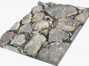 The ground made of stone 3d scan 3D Model