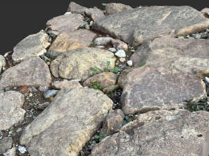 The ground made of stone 3d scan 3D 模型