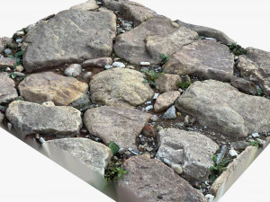 The ground made of stone 3d scan 3D Model