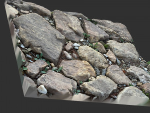 The ground made of stone 3d scan 3D 模型