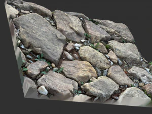 The ground made of stone 3d scan 3D Model