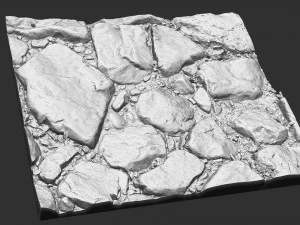 The ground made of stone 3d scan 3D Model