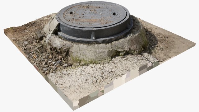 Manhole 3d Scan 3D Model .c4d .max .obj .3ds .fbx .stl .blend 