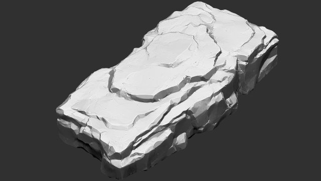3D Mountain rock Zbrush sculpt Model 3D .c4d .max .obj .3ds .fbx .stl .blend 