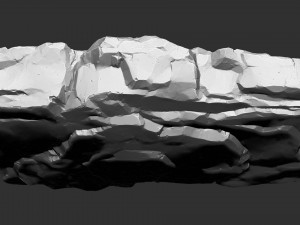3D Mountain rock Zbrush sculpt Model 3D