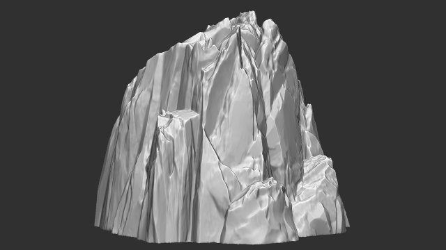 3D Mountain rock Zbrush sculpt 3Dモデル .c4d .max .obj .3ds .fbx .stl .blend 